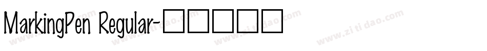 MarkingPen Regular字体转换